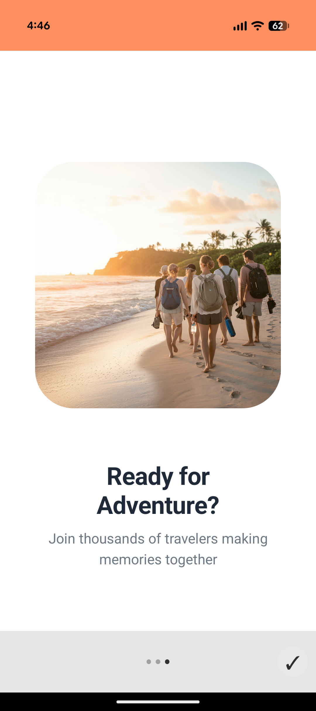 NomadCrew Onboarding screen